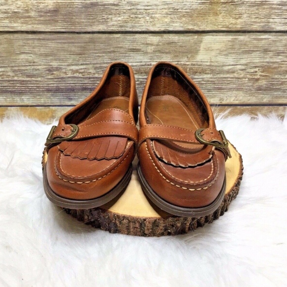 G.H. Bass & Co. Tan Brown Leather Penny Loafers - Picture 3 of 8